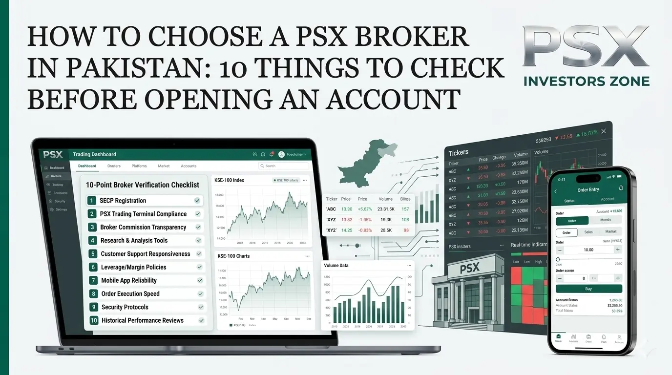 How to choose a PSX broker in Pakistan before opening a brokerage account