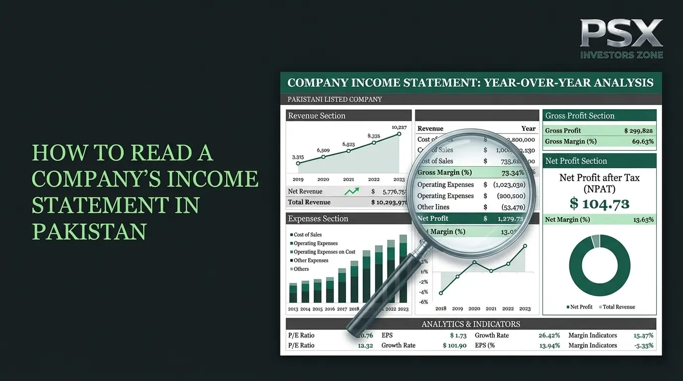How to read a company's income statement in Pakistan for PSX investors
