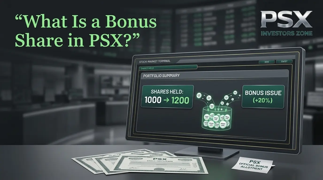 What is a bonus share in PSX and how bonus shares work in Pakistan